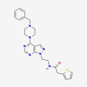 N-(2-(4-(4-benzylpiperazin-1-yl)-1H-pyrazolo[3,4-d]pyrimidin-1-yl)ethyl)-2-(thiophen-2-yl)acetamide