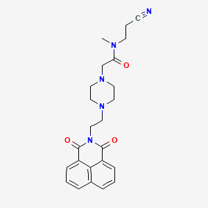 N-(2-cyanoethyl)-2-(4-(2-(1,3-dioxo-1H-benzo[de]isoquinolin-2(3H)-yl)ethyl)piperazin-1-yl)-N-methylacetamide