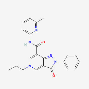 N-(6-methylpyridin-2-yl)-3-oxo-2-phenyl-5-propyl-3,5-dihydro-2H-pyrazolo[4,3-c]pyridine-7-carboxamide