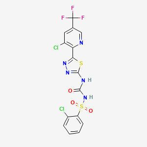 3-{5-[3-Chloro-5-(trifluoromethyl)pyridin-2-yl]-1,3,4-thiadiazol-2-yl}-1-(2-chlorobenzenesulfonyl)urea