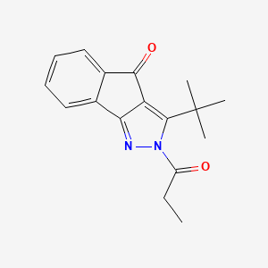 3-(Tert-butyl)-2-propanoylindeno[3,2-C]pyrazol-4-one