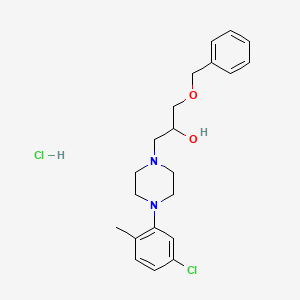 molecular formula C21H28Cl2N2O2 B2446958 1-(Benzyloxy)-3-(4-(5-chloro-2-methylphenyl)piperazin-1-yl)propan-2-ol hydrochloride CAS No. 1323342-20-6