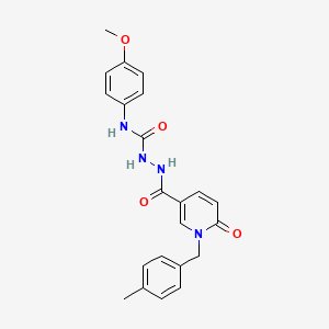 N-(4-methoxyphenyl)-2-(1-(4-methylbenzyl)-6-oxo-1,6-dihydropyridine-3-carbonyl)hydrazinecarboxamide