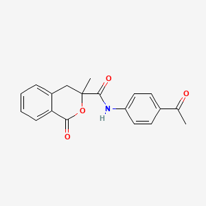 molecular formula C19H17NO4 B2446963 N-(4-乙酰基苯基)-3-甲基-1-氧代-3,4-二氢-1H-异苯并呋喃-3-甲酰胺 CAS No. 868213-14-3
