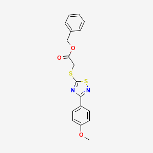 Benzyl 2-((3-(4-methoxyphenyl)-1,2,4-thiadiazol-5-yl)thio)acetate