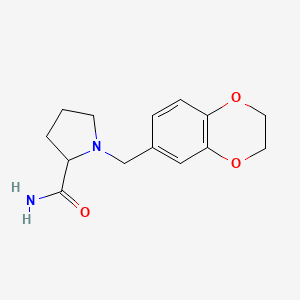 1-((2,3-Dihydrobenzo[b][1,4]dioxin-6-yl)methyl)pyrrolidine-2-carboxamide