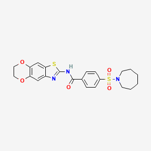 4-(azepan-1-ylsulfonyl)-N-(6,7-dihydro-[1,4]dioxino[2',3':4,5]benzo[1,2-d]thiazol-2-yl)benzamide