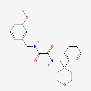 molecular formula C22H26N2O4 B2446987 N1-(3-甲氧基苄基)-N2-((4-苯基四氢-2H-吡喃-4-基)甲基)草酰胺 CAS No. 1211781-90-6