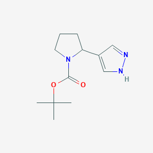 molecular formula C12H19N3O2 B2446989 tert-butyl 2-(1H-pyrazol-4-yl)pyrrolidine-1-carboxylate CAS No. 1860028-24-5