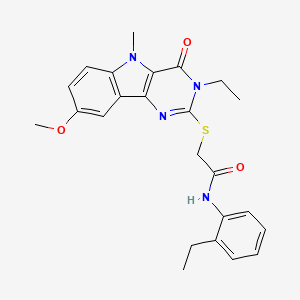 molecular formula C24H26N4O3S B2446990 1-(4-{[(4-fluorophenyl)sulfonyl]amino}benzoyl)-N-(2-methoxyethyl)prolinamide CAS No. 1112399-61-7