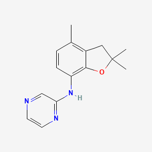 molecular formula C15H17N3O B2446995 N-(2,2,4-trimethyl-2,3-dihydro-1-benzofuran-7-yl)-2-pyrazinamine CAS No. 866157-42-8