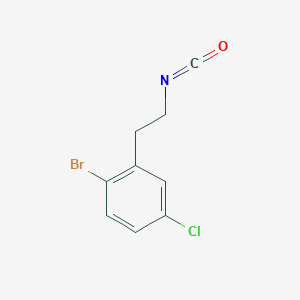 molecular formula C9H7BrClNO B2447009 1-溴-4-氯-2-(2-异氰酸乙基)苯 CAS No. 1485381-99-4