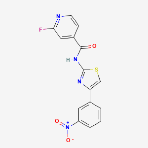 2-fluoro-N-[4-(3-nitrophenyl)-1,3-thiazol-2-yl]pyridine-4-carboxamide