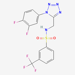 N-((1-(3,4-difluorophenyl)-1H-tetrazol-5-yl)methyl)-3-(trifluoromethyl)benzenesulfonamide