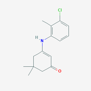3-[(3-Chloro-2-methylphenyl)amino]-5,5-dimethylcyclohex-2-en-1-one