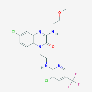 6-chloro-1-(2-{[3-chloro-5-(trifluoromethyl)-2-pyridinyl]amino}ethyl)-3-[(2-methoxyethyl)amino]-2(1H)-quinoxalinone