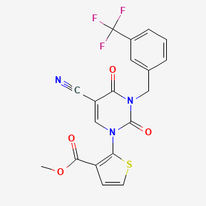 methyl 2-[5-cyano-2,4-dioxo-3-[3-(trifluoromethyl)benzyl]-3,4-dihydro-1(2H)-pyrimidinyl]-3-thiophenecarboxylate