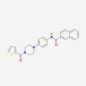 N-{4-[4-(2-thienylcarbonyl)-1-piperazinyl]phenyl}-2-naphthamide