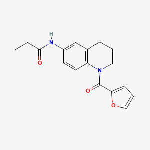 molecular formula C17H18N2O3 B2447034 N-[1-(furan-2-carbonyl)-3,4-dihydro-2H-quinolin-6-yl]propanamide CAS No. 941871-12-1