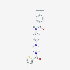 molecular formula C26H29N3O2S B244704 4-tert-butyl-N-{4-[4-(2-thienylcarbonyl)-1-piperazinyl]phenyl}benzamide 