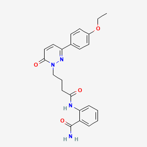 2-(4-(3-(4-ethoxyphenyl)-6-oxopyridazin-1(6H)-yl)butanamido)benzamide