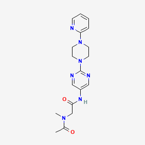 N-methyl-N-(2-oxo-2-((2-(4-(pyridin-2-yl)piperazin-1-yl)pyrimidin-5-yl)amino)ethyl)acetamide