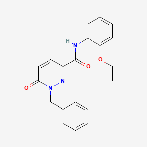 molecular formula C20H19N3O3 B2447048 1-benzyl-N-(2-ethoxyphenyl)-6-oxo-1,6-dihydropyridazine-3-carboxamide CAS No. 1049540-83-1