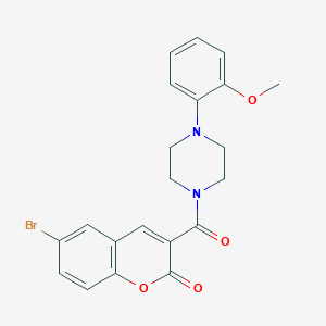 6-bromo-3-{[4-(2-methoxyphenyl)piperazino]carbonyl}-2H-chromen-2-one
