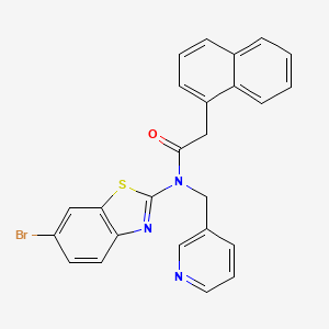 molecular formula C25H18BrN3OS B2447052 N-(6-bromobenzo[d]thiazol-2-yl)-2-(naphthalen-1-yl)-N-(pyridin-3-ylmethyl)acetamide CAS No. 922703-67-1