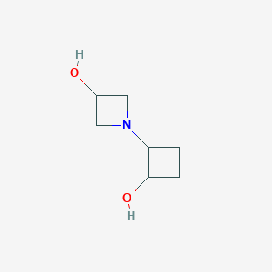 molecular formula C7H13NO2 B2447066 1-(2-羟基环丁基)氮杂环丁醇 CAS No. 2189434-33-9