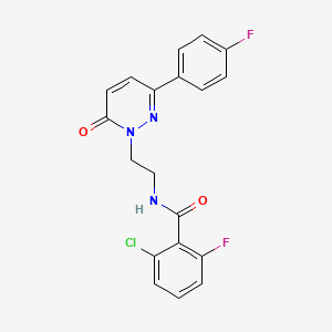 2-chloro-6-fluoro-N-(2-(3-(4-fluorophenyl)-6-oxopyridazin-1(6H)-yl)ethyl)benzamide
