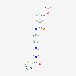 3-isopropoxy-N-{4-[4-(2-thienylcarbonyl)-1-piperazinyl]phenyl}benzamide