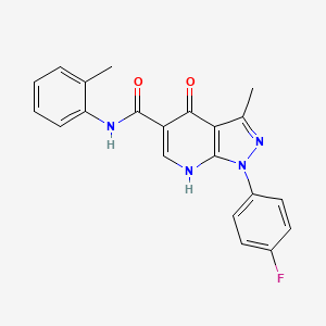 1-(4-fluorophenyl)-3-methyl-4-oxo-N-(o-tolyl)-4,7-dihydro-1H-pyrazolo[3,4-b]pyridine-5-carboxamide