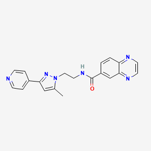 N-(2-(5-methyl-3-(pyridin-4-yl)-1H-pyrazol-1-yl)ethyl)quinoxaline-6-carboxamide