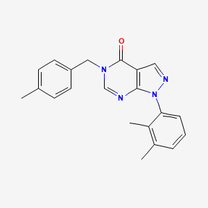 molecular formula C21H20N4O B2447083 1-(2,3-二甲苯基)-5-[(4-甲苯基)甲基]吡唑并[3,4-d]嘧啶-4-酮 CAS No. 894994-50-4