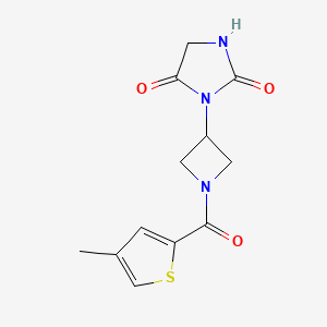 molecular formula C12H13N3O3S B2447085 3-(1-(4-Methylthiophene-2-carbonyl)azetidin-3-yl)imidazolidine-2,4-dione CAS No. 2034363-78-3