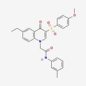 2-[6-ethyl-3-(4-methoxybenzenesulfonyl)-4-oxo-1,4-dihydroquinolin-1-yl]-N-(3-methylphenyl)acetamide