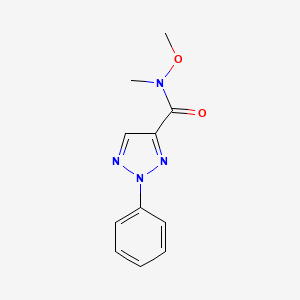 molecular formula C11H12N4O2 B2447097 N-methoxy-N-methyl-2-phenyl-2H-1,2,3-triazole-4-carboxamide CAS No. 1258697-39-0