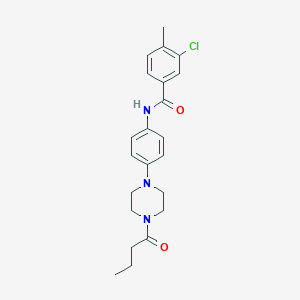 N-[4-(4-butanoylpiperazin-1-yl)phenyl]-3-chloro-4-methylbenzamide