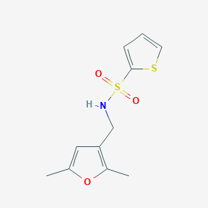 molecular formula C11H13NO3S2 B2447113 N-((2,5-二甲基呋喃-3-基)甲基)噻吩-2-磺酰胺 CAS No. 1448075-83-9