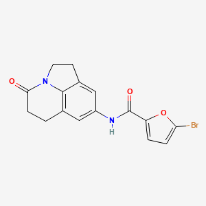 molecular formula C16H13BrN2O3 B2447114 5-bromo-N-(4-oxo-2,4,5,6-tetrahydro-1H-pyrrolo[3,2,1-ij]quinolin-8-yl)furan-2-carboxamide CAS No. 898418-79-6