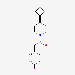 molecular formula C17H20FNO B2447124 1-(4-Cyclobutylidenepiperidin-1-yl)-2-(4-fluorophenyl)ethanone CAS No. 2320376-07-4