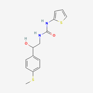 molecular formula C14H16N2O2S2 B2447125 1-(2-Hydroxy-2-(4-(methylthio)phenyl)ethyl)-3-(thiophen-2-yl)urea CAS No. 1448058-26-1