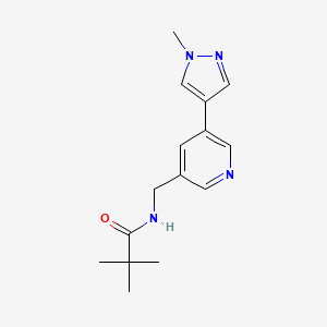N-((5-(1-methyl-1H-pyrazol-4-yl)pyridin-3-yl)methyl)pivalamide