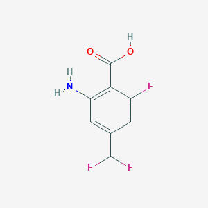 molecular formula C8H6F3NO2 B2447135 2-Amino-4-(difluoromethyl)-6-fluorobenzoic acid CAS No. 2248389-71-9