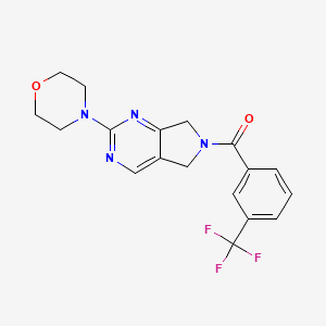molecular formula C18H17F3N4O2 B2447140 (2-morpholino-5H-pyrrolo[3,4-d]pyrimidin-6(7H)-yl)(3-(trifluoromethyl)phenyl)methanone CAS No. 2034369-32-7