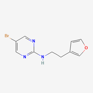 molecular formula C10H10BrN3O B2447150 5-Bromo-N-[2-(furan-3-yl)ethyl]pyrimidin-2-amine CAS No. 2105850-86-8