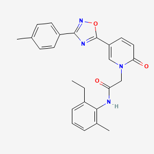 N-(2-ethyl-6-methylphenyl)-2-(2-oxo-5-(3-(p-tolyl)-1,2,4-oxadiazol-5-yl)pyridin-1(2H)-yl)acetamide