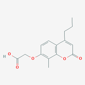 molecular formula C15H16O5 B2447154 [(8-methyl-2-oxo-4-propyl-2H-chromen-7-yl)oxy]acetic acid CAS No. 428822-69-9