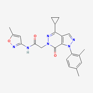 2-(4-cyclopropyl-1-(2,4-dimethylphenyl)-7-oxo-1H-pyrazolo[3,4-d]pyridazin-6(7H)-yl)-N-(5-methylisoxazol-3-yl)acetamide